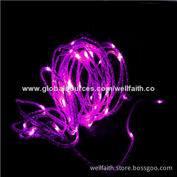 Decorative Outdoor LED String Light with Silk Tube, Decorative Parking Lot Lighting